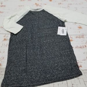 Lularoe sloan new sz 12 grey with white sleeves